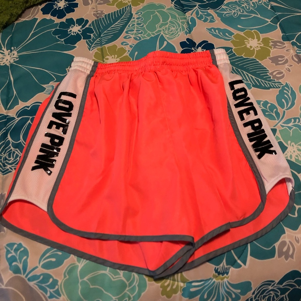 Victoria’s Secret pink track shorts